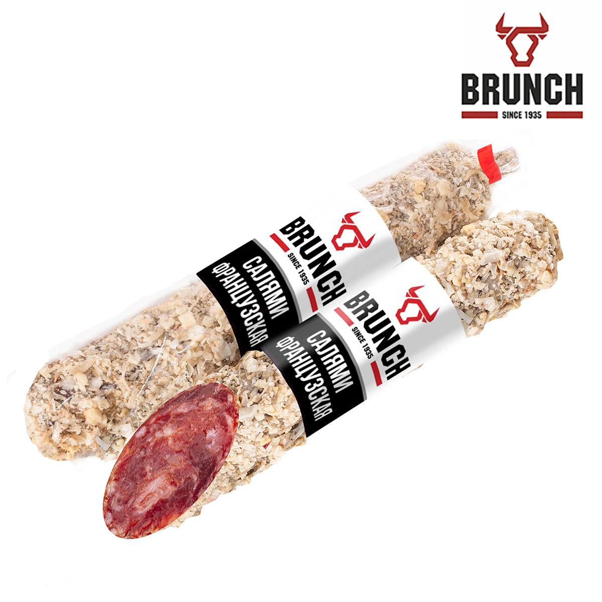 BRUNCH Колбаса сырокопченая Брунч Салями Французская Брянский МК BRUNCH Колбаса сырокопченая Брунч Салями Французская Брянский МК