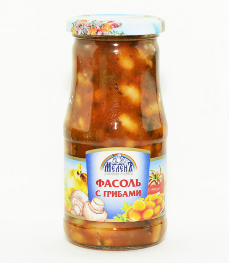 МЕЛЕНЪ Домашние рецепты Фасоль с грибами 480г