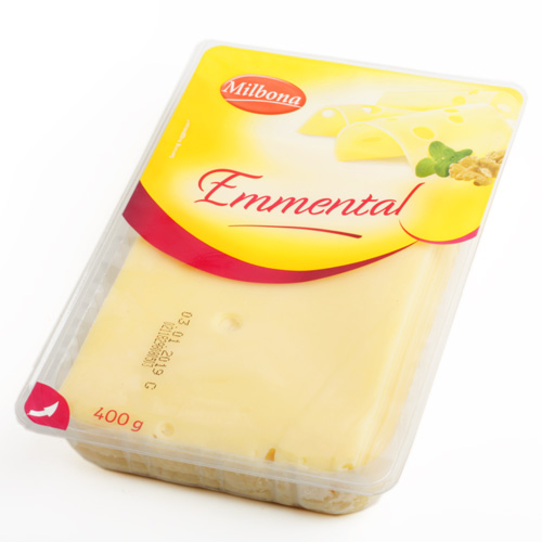 Milbona сыр Emmental нарезка 400г