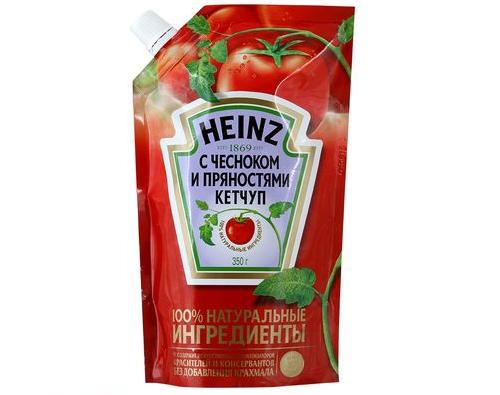 Heinz кетчуп с чесноком и пряностями 320г