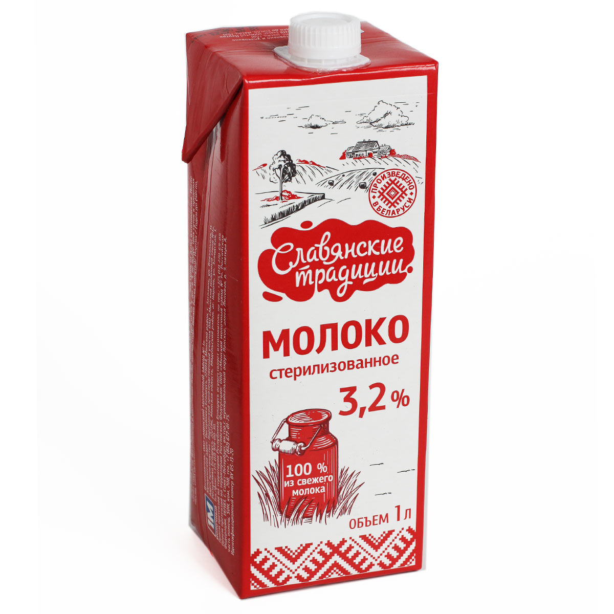 Славянские Традиции молоко стерилизованное 3.2 % 1л 