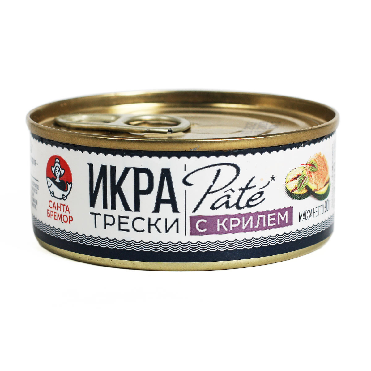 Икра трески с крилем Рате САНТА БРЕМОР 90г Икра трески с крилем Рате САНТА БРЕМОР 90г