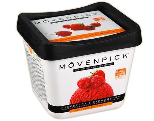 MOVENPICK Мороженое Мовенпик Малина-клубника 900мл  