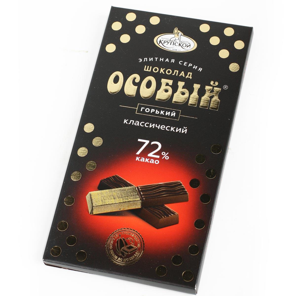 Шоколад Особый горький 72% Фабрика Крупской 88г