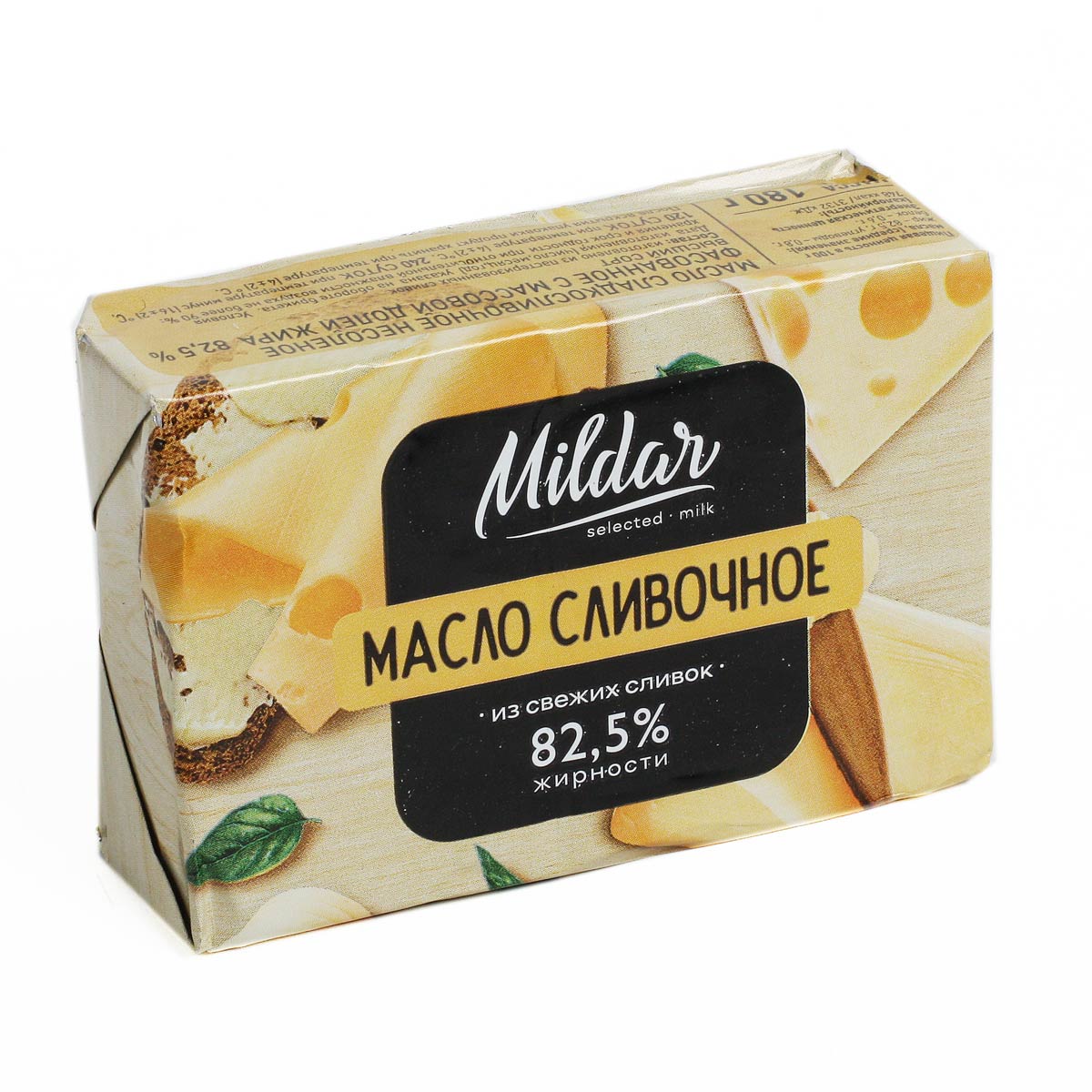 Масло сливочное 82,5% MILDAR 180г
