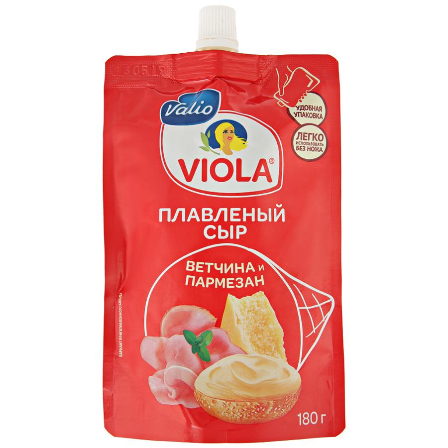 VIOLA сыр с ветчиной и пармезаном сыр плавленый 45% 180г