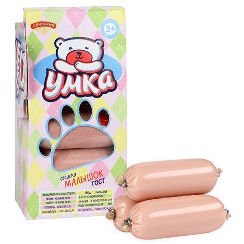 КЛИНСКИЙ МК Сосиски Умка Малышок ГОСТ 180г