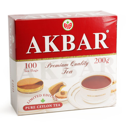 AKBAR чай AКБАР цейлонский черный байховый LIMITED EDITION 100пакX2г 