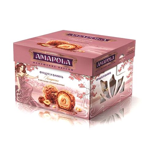 Конфеты Амапола фундук и ваниль 100г
