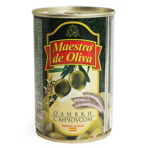Оливки с анчоусом MAESTRO DE OLIVA 300г Оливки с анчоусом MAESTRO DE OLIVA 300г