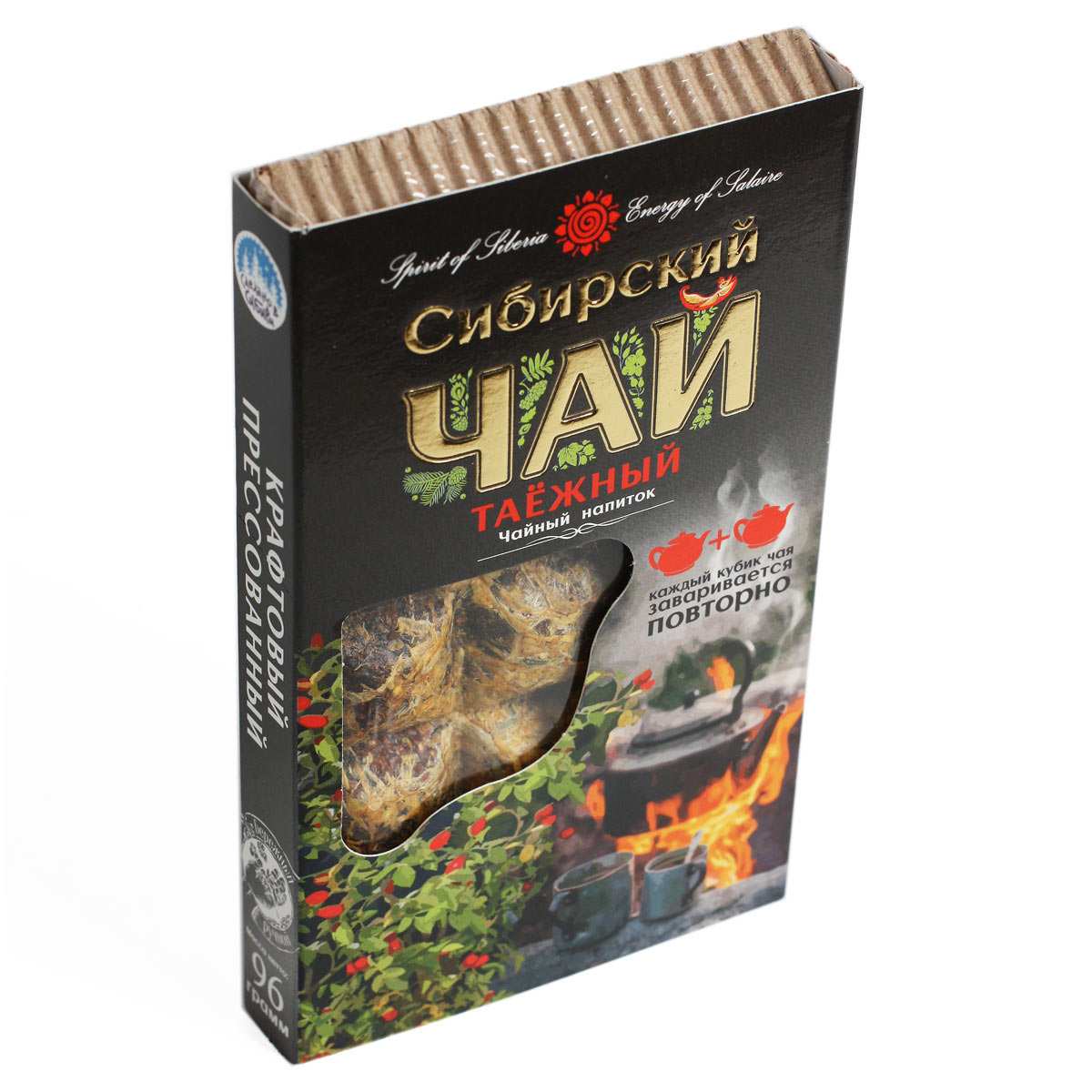 Сибирский чай таёжный крафтовый пресованный 96г Река Жизни