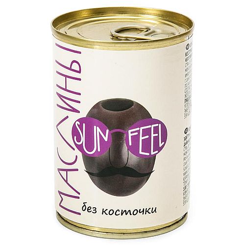 Sunfeel маслины без косточки 300мл Sunfeel маслины без косточки 300мл