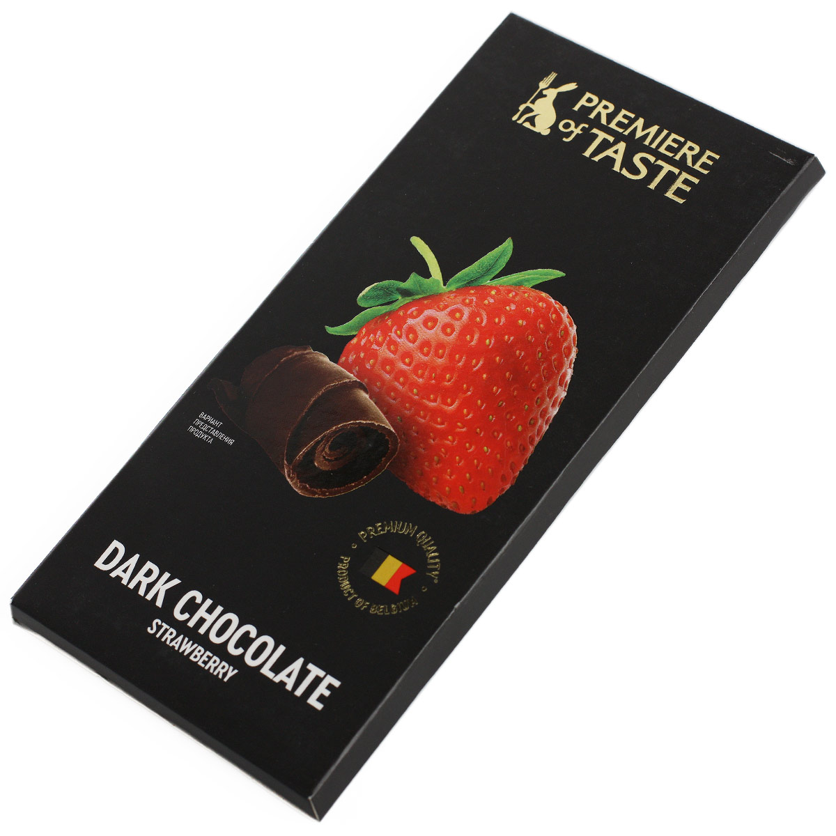 PREMIERE of TASTE темный шоколад с клубничной крошкой 85% 80г PREMIERE of TASTE темный шоколад с клубничной крошкой 85% 80г