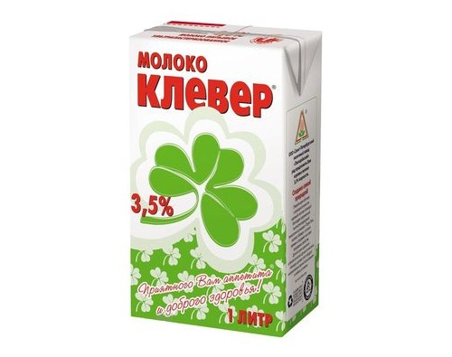 Пискаревский МПЗ Молоко Клевер  ультрапастеризованное 3.5% 1л
