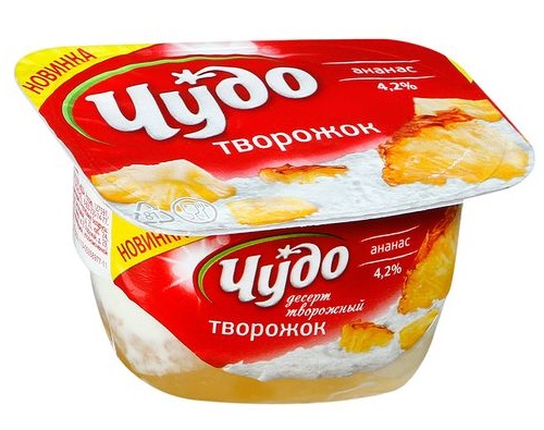 ЧУДО Творожок воздушный Ананас 100г 
