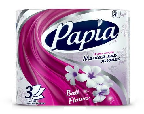 Papia Bali Flower туалетная бумага 3слоя 4рулона