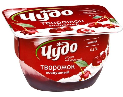 ЧУДО Творожок воздушный Вишня 4.2% 100г ЧУДО Творожок воздушный Вишня 4.2% 100г