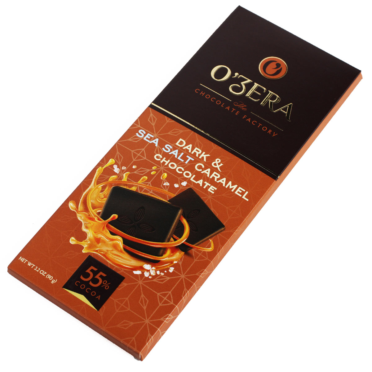 ОЗЕРА горький шоколад с солью и карамелью O'ZERA 55% 90г