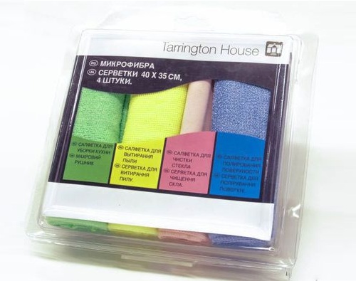 Tarrington House набор тряпок из микрофибры 4шт 40x35см