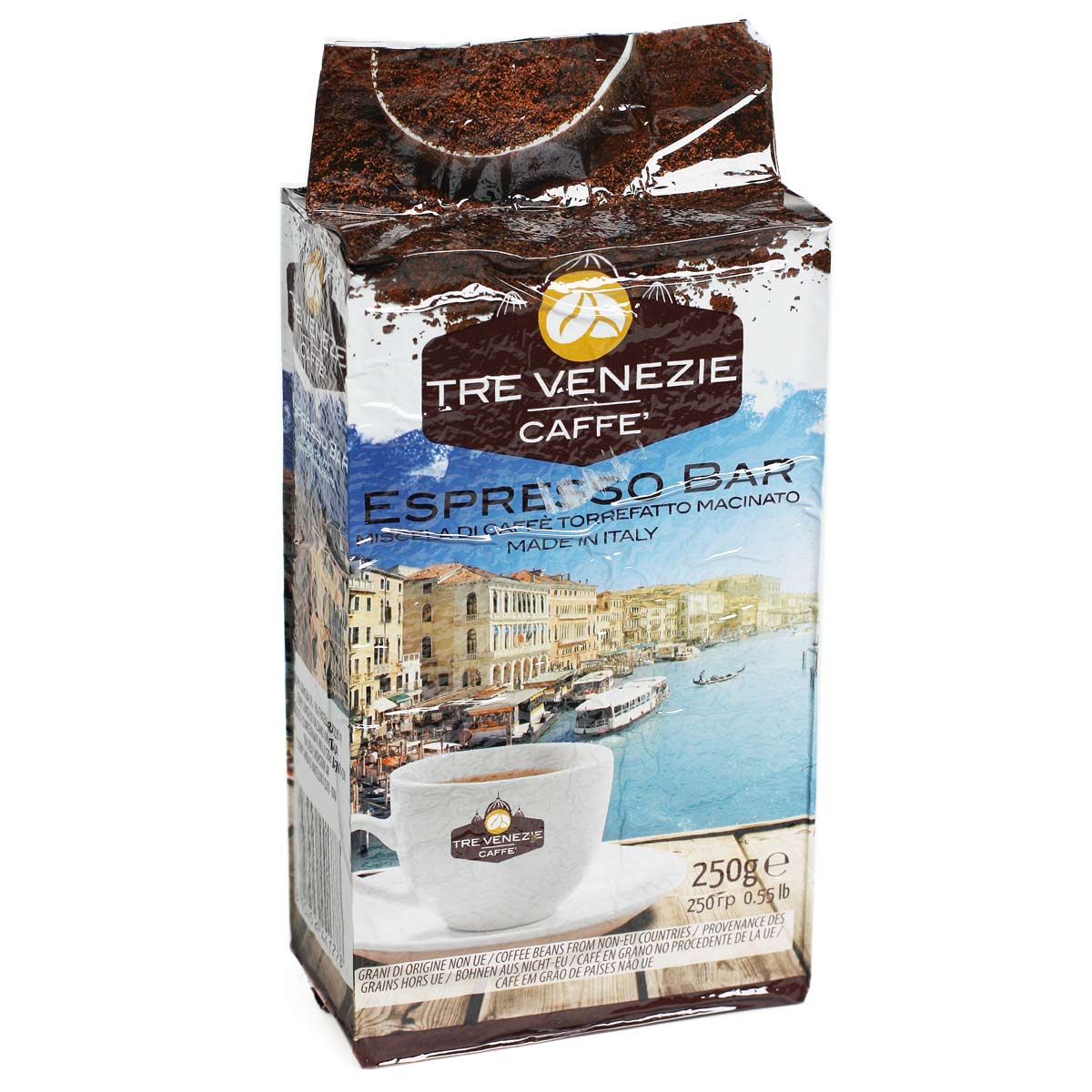 TRE VENEZIE CAFFE Espresso Bar Кофе натуральный жареный молотый 250г