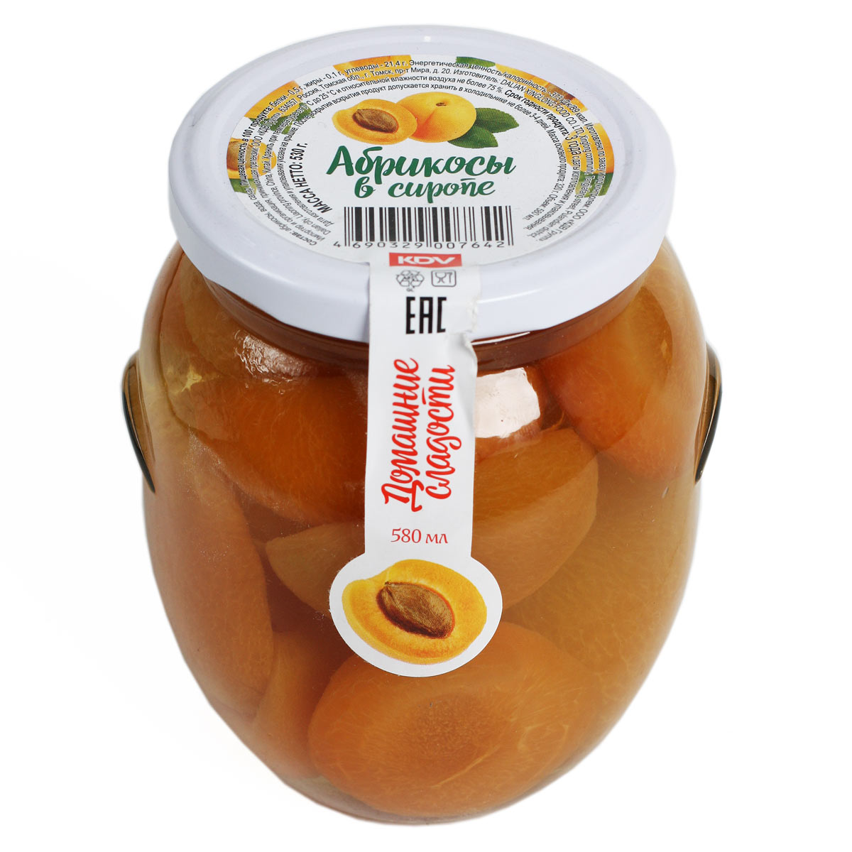 Абрикосы в сиропе 530г KDV