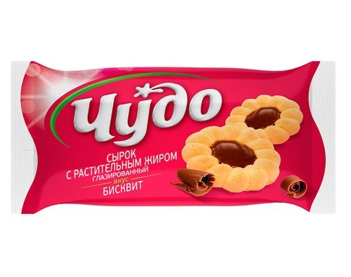 ЧУДО Глазированный сырок бисквит 23% 40г 