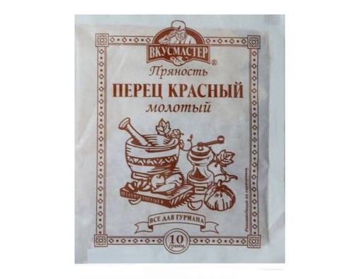 Перец красный молотый ВкусМастер 10г Перец красный молотый ВкусМастер 10г