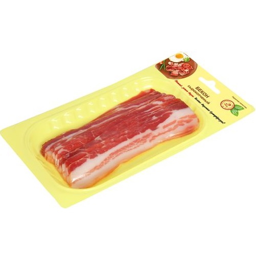 Иней бекон Деревенский сырокопченый в нарезке 100г