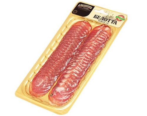 Егорьевская колбаса Белотта сырокопченая нарезка 70г