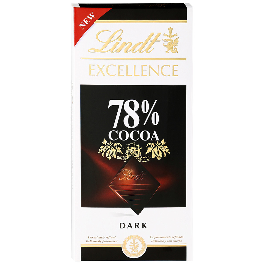 LINDT EXCELLENCE шоколад Линдт темный 78% 100г
