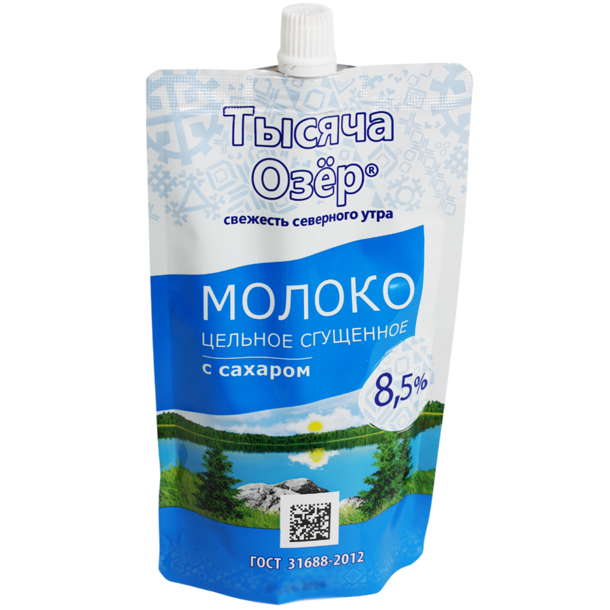 Молоко сгущеное цельное с сахаром 8,5% Тысяча озер 270г