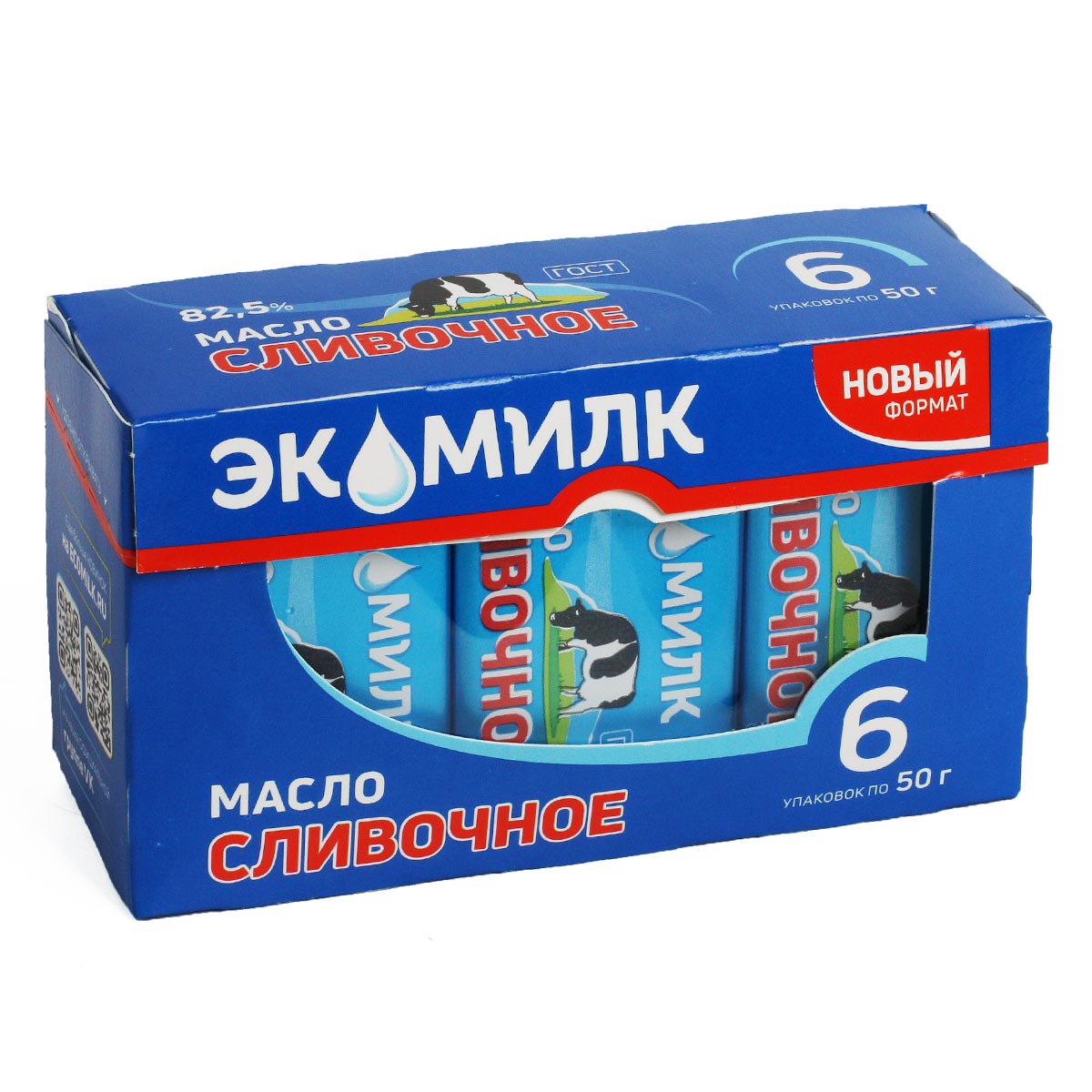 Экомилк масло сливочное порционное 82.5% 300г(6шт по 50г)