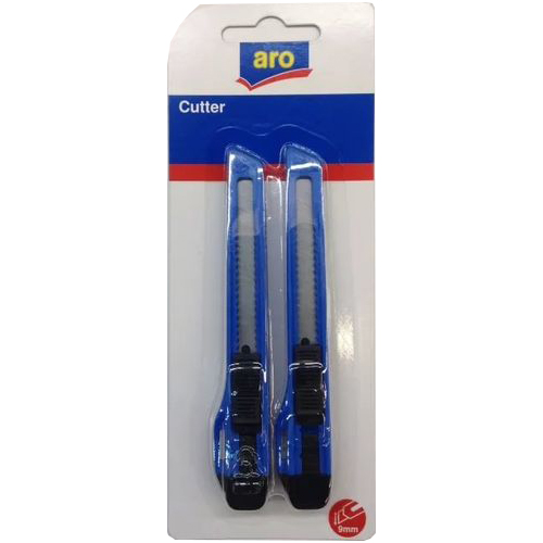 Aro Нож канцелярский 9 мм, 2 шт.