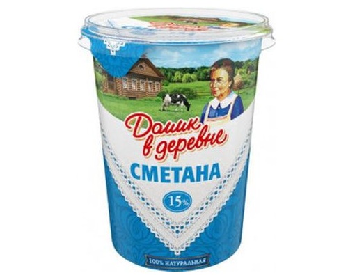 ДОМИК В ДЕРЕВНЕ сметана 15% 300г ДОМИК В ДЕРЕВНЕ сметана 15% 300г