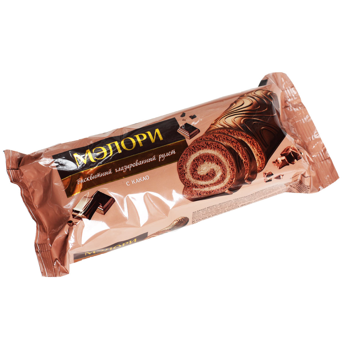 Рулет МЭЛОРИ бисквитный с какао 200г KDV