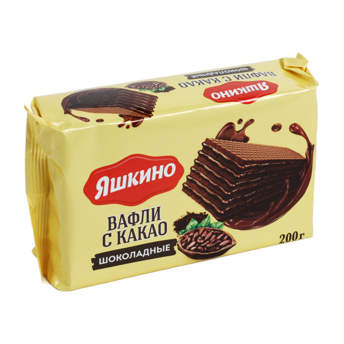 Яшкино вафли с какао шоколадные 200г Яшкино вафли с какао шоколадные 200г