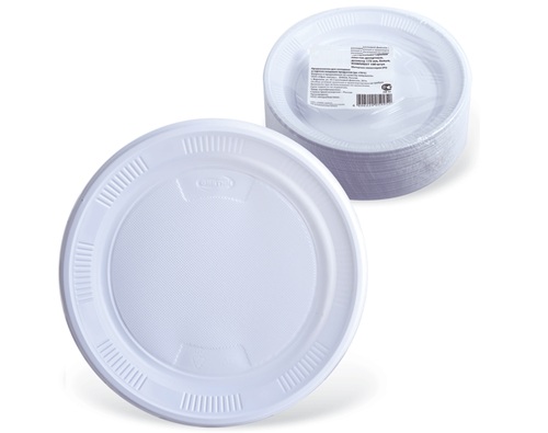 Тарелка пластиковая165мм., десертная 100 шт