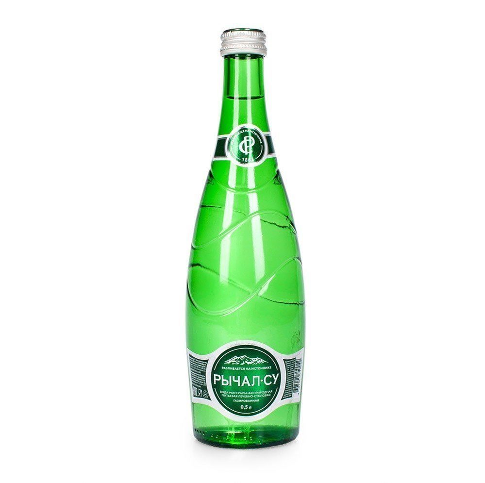 Рычал Су вода минеральная стеклянная бутылка 0.5л