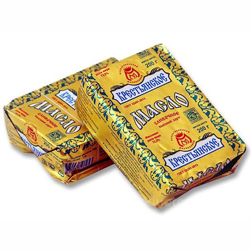 Масло сливочное Крестьянское Максатиха 72.5% 200г