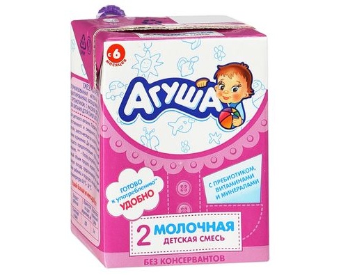 АГУША Кисломолочная смесь 2, 3,1% 200 мл 