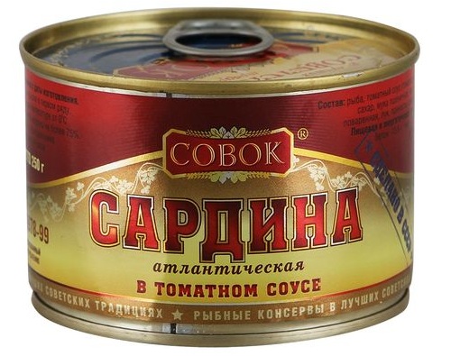 СОВОК Сардина атлантическая в томатном соусе 250г
