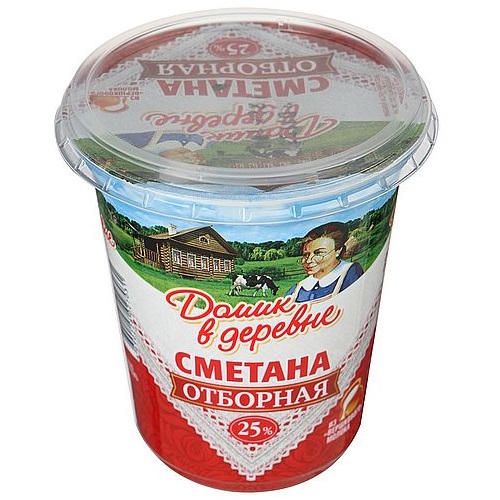 ДОМИК В ДЕРЕВНЕ сметана отборная 25% 330г