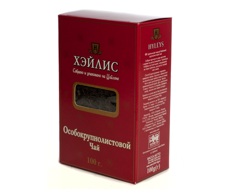 ХЕЙЛИС чай черный цейлонский особокрупнолистовой 100г