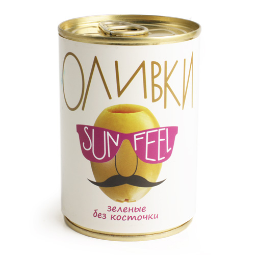 Sunfeel оливки зеленые без косточек Санфил Классические 300мл