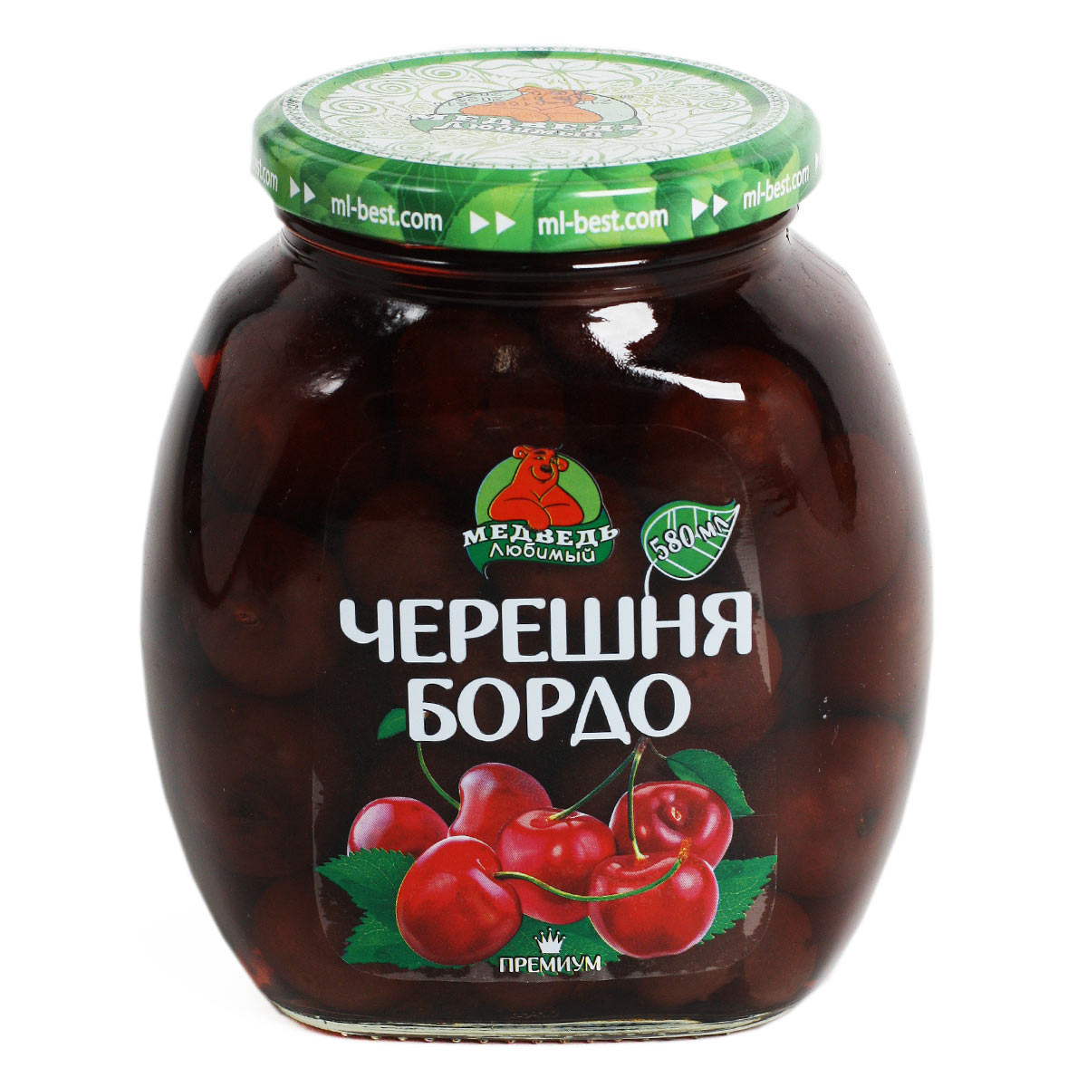Черешня Бордо премиум Медведь любимый 580мл Черешня Бордо премиум Медведь любимый 580мл