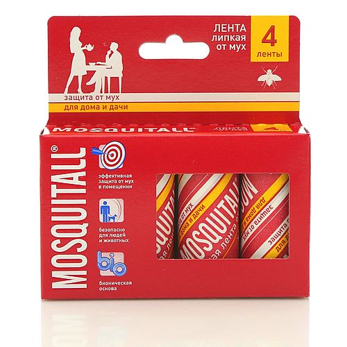 Mosquitall лента липкая Москитол от мух упаковка 4шт