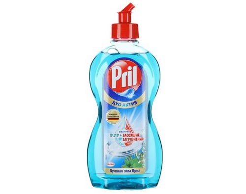Pril дуо актив Свежие травы и мята средство для мытья посуды 450мл