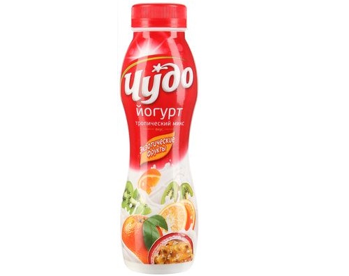 ЧУДО Йогурт питьевой Тропический микс 2.4% 290г 