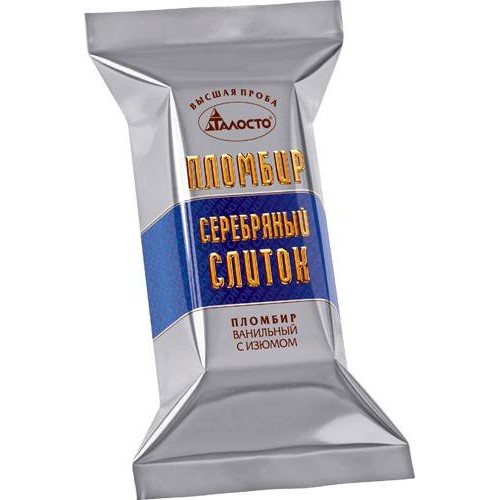 ТАЛОСТО Пломбир Серебряный Слиток 220г 