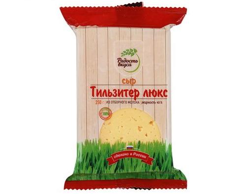 Сыр Радость вкуса Тильзитер Люкс 45% 250г Сыр Радость вкуса Тильзитер Люкс 45% 250г